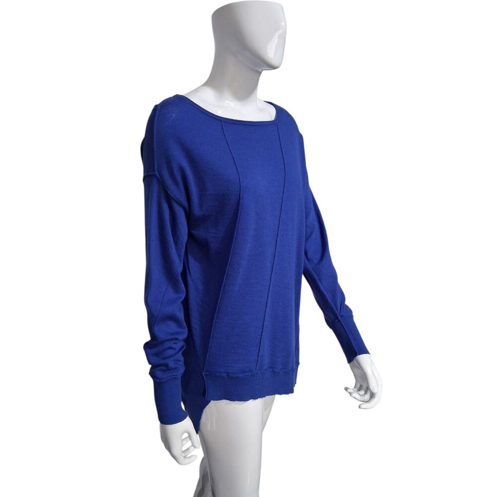 Eileen Fisher 100% Merino Wool Asymmetrical Womens Medium‎ Luxury Old Money Top